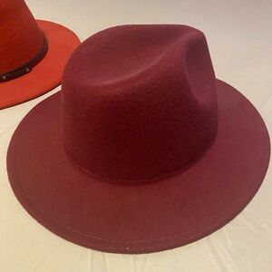 Burgundy Fedora